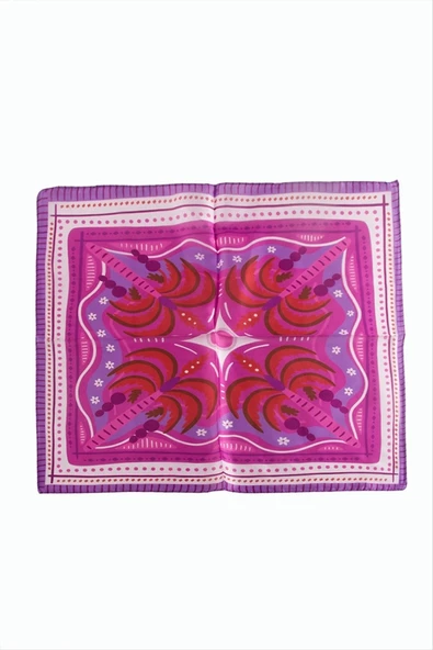 Ağaç Desenli Zr Şifon Fular 50*50 cm ürün görseli 1
