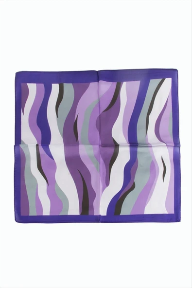 Mor Renkli Zr Şifon Fular 50*50 cm ürün görseli 1