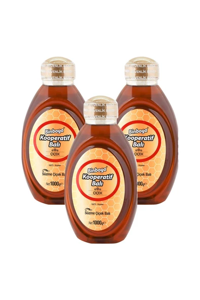 Binboğa Süzme Çiçek Balı 1 kg Pet x 3 Adet ürün görseli 1