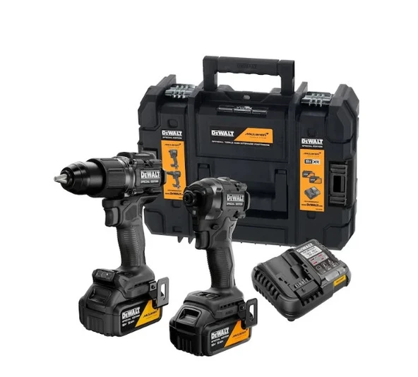 Dewalt DCK2222MP2T-QW Mclaren 2'li Şarjlı Vidalama ve Kömürsüz Akülü Darbeli Makine Seti (2x5Ah Akü) ürün görseli 1
