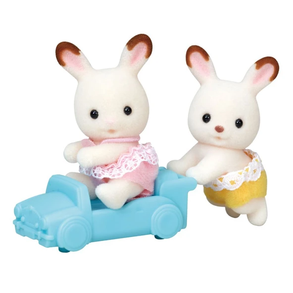 Sylvanian Families Çikolata Kulaklı Tavşan İkiz Bebekleri 5420 ürün görseli 1