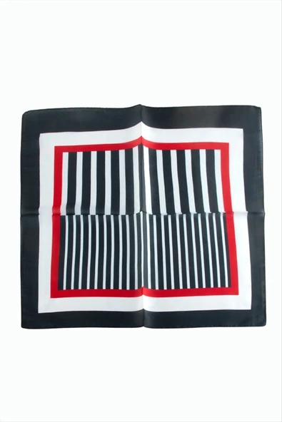 Çizgili Desenli Zr Şifon Fular 50*50 cm ürün görseli 1