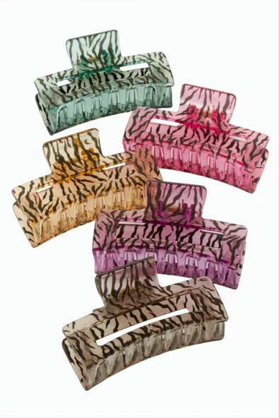 Zebra Desenli Dikdörtgen Mandal Toka 8 cm ürün görseli 1