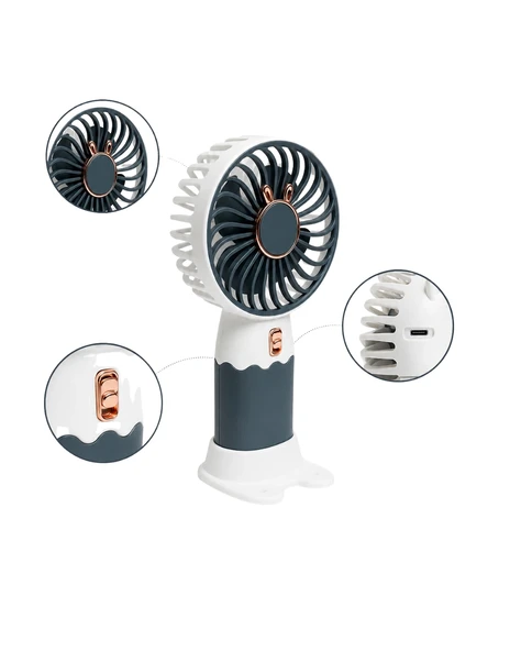 Yüksek Hava Akışlı Taşınabilir Sessiz Mini Fan - Resim 3