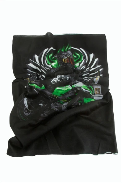 Motorcu Desenli Baff Boyunluk - Resim 2