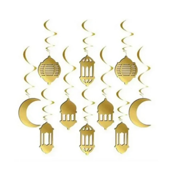 10'lu Sarkıt Süs 3d Altın Ramazan Süsleme Ev Dekorason ürün görseli 1