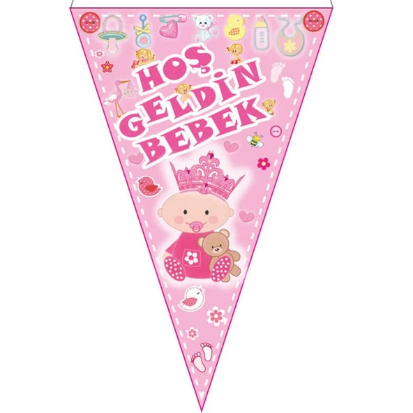 Hoşgeldin Bebeğim Flama Pembe ürün görseli 1
