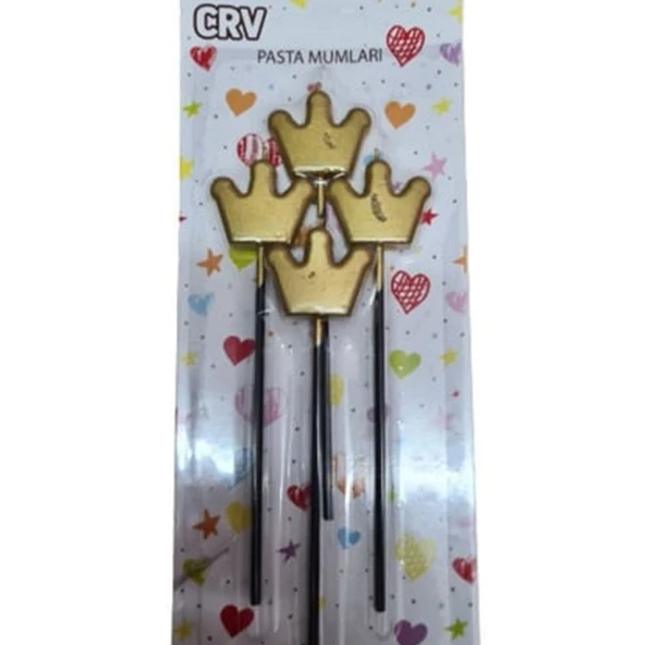 4'lü Gold Kral Pasta Mumu ürün görseli 1
