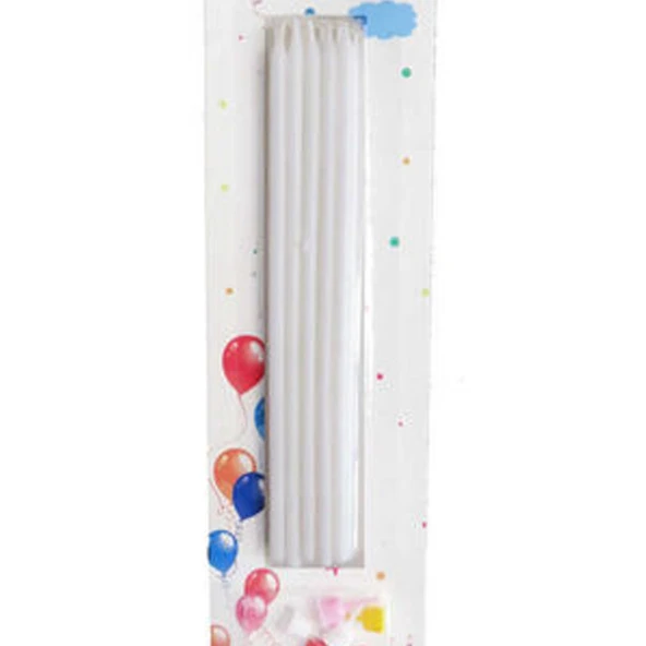 Mum Pastel 15 cm Beyaz 10'li ürün görseli 1