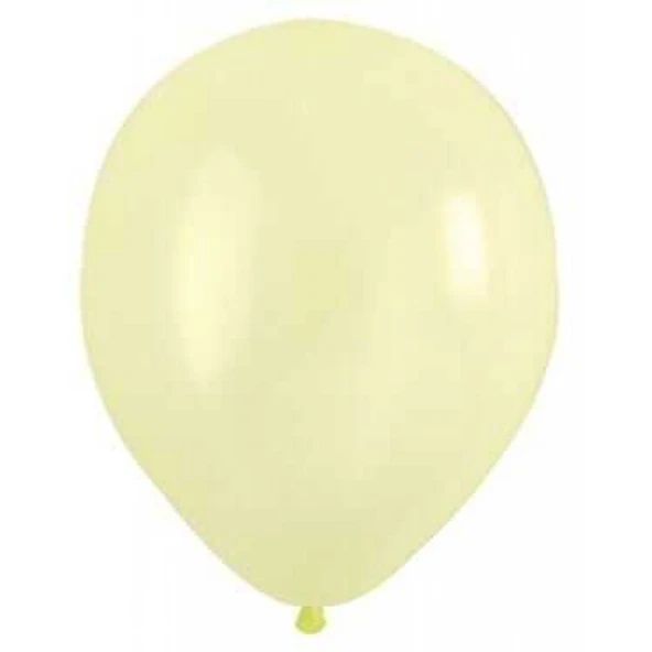 Balon Düz Neon Fosforlu 12 inç Sarı 100'lü Y ürün görseli 1