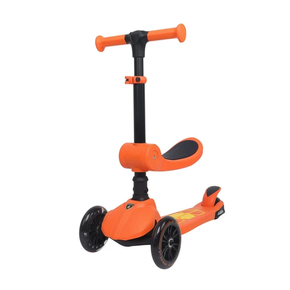 L52IN1-O LAMBORGHİNİ LİSANSLI KATLANIR OTURAKLI IŞIKLI SCOOTER TURUNCU ürün görseli 1