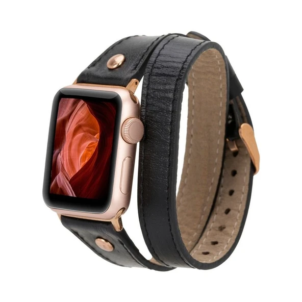 Apple Watch Uyumlu Deri Kordon 42-44-45mm DT RG RST1 ürün görseli 1