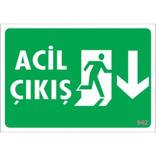 Pvc Levha quot;Acil Çıkışquot; 17,5*25 cm ürün görseli 1