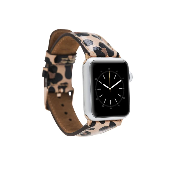 Apple Watch Uyumlu Deri Kordon 42-44-45mm Leopar NE ürün görseli 1