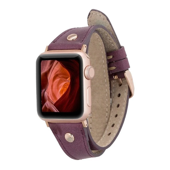 Apple Watch Uyumlu Deri Kordon 38-40-41mm DT Slim CZ7 ürün görseli 1