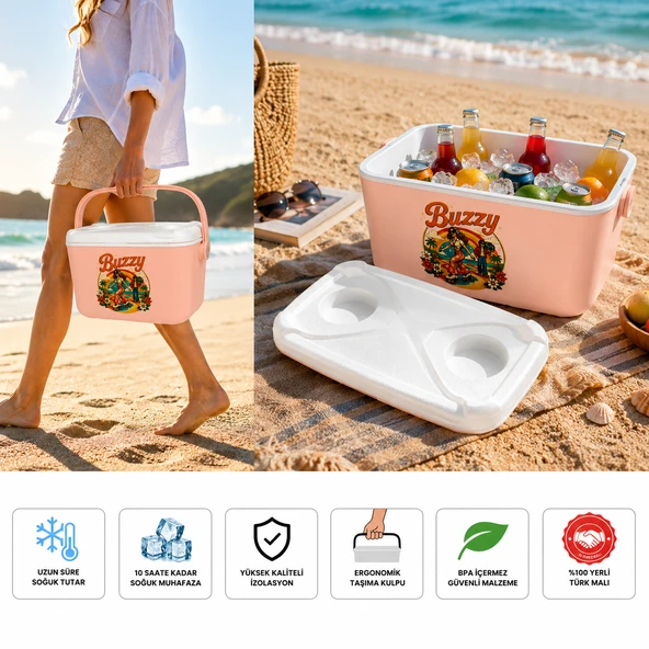 Kale Termos 10 LT BUZZY RETRO BUZLUK TERMOS (1180 COOLER BOX) - Resim 3