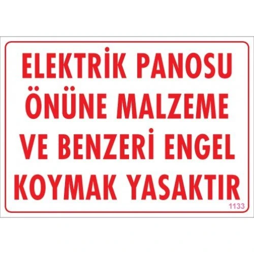Pvc Levha quot;Energy Panosu Önüne Malzeme ve Benzeri Engel Koy ürün görseli 1