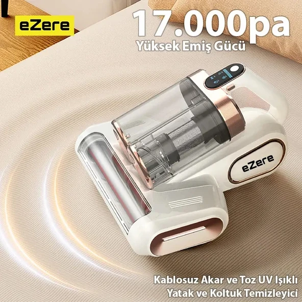 Nevamel® Ezere DustAway 17000Pa Güçlü Kablosuz Akar ve Toz UV Işıklı Yatak ve Koltuk Temizleyici-(5775) ürün görseli 1