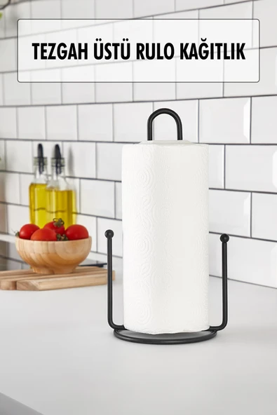 Metal Kağıt Havluluk & Dik Havlu Peçetelik Siyah 28 Cm ürün görseli 1