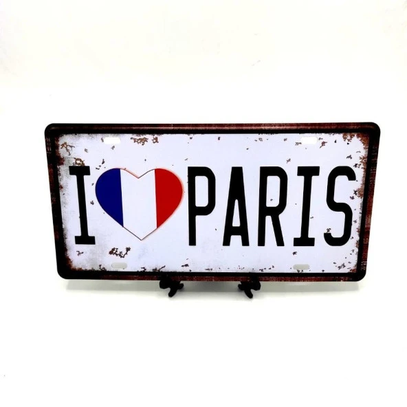 Dekoratif Plaka I Love Paris ürün görseli 1