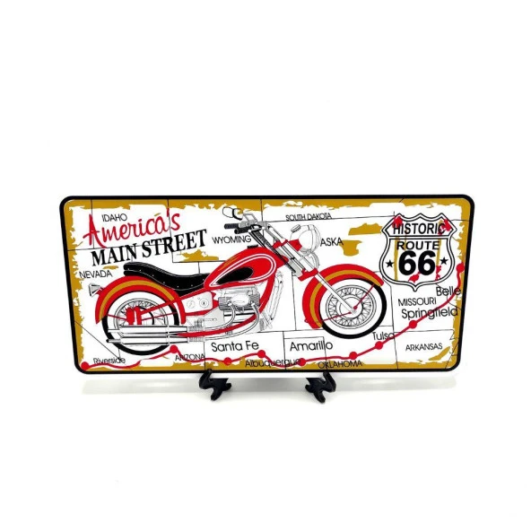 Dekoratif Plaka Americas Main Street Route66 ürün görseli 1