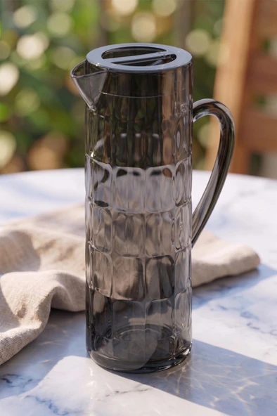 Akrilik Allegra 1,5 Lt Füme Sürahi (Buzdolabı Kapak Rafına Sığar) ürün görseli 1