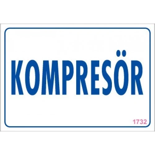 Pvc Levha quot;Kompresörquot; 17,5*25 cm ürün görseli 1
