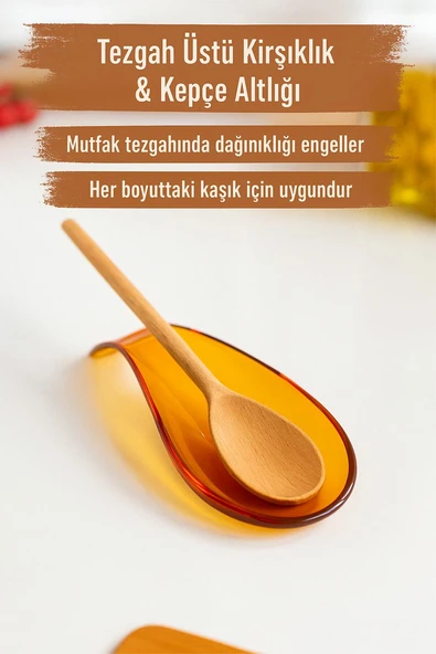 Akrilik Bal Tezgah Üstü Kirli Kaşıklık & Kepçe Altlığı ürün görseli 1