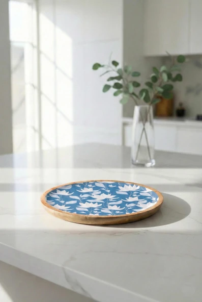 Mango Agacı Pasta Tabağı & Sunum Tabağı 20 Cm Desenli - Resim 2