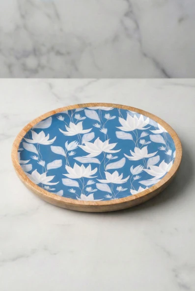 Mango Agacı Pasta Tabağı & Sunum Tabağı 20 Cm Desenli - Resim 5