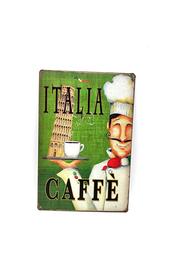 Dekoratif Plaka İtalia Coffee - Resim 2