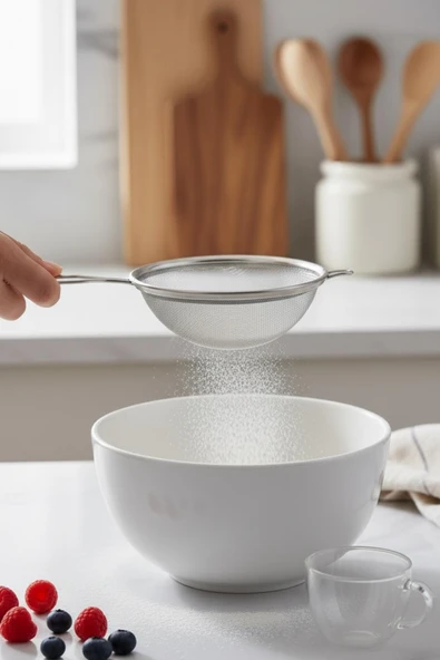 Paslanmaz Çelik Kalaylı Süzgeç 12 cm ürün görseli 1