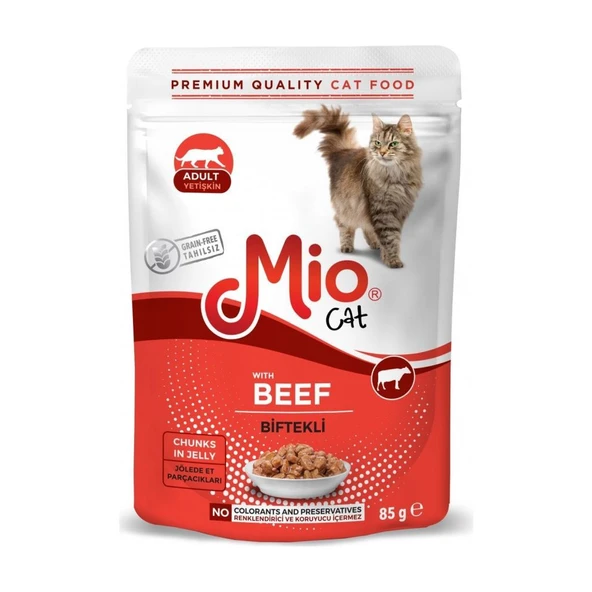 Mio Pouch Biftekli Kedi Konservesi 85 Gr ürün görseli 1