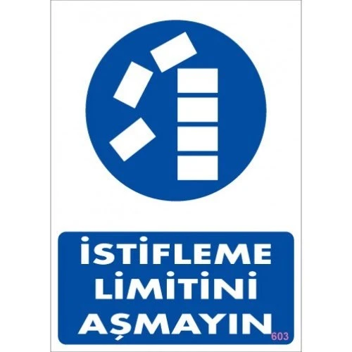Pvc Levha İstifleme Limitini Aşmayın 25X35 Cm ürün görseli 1