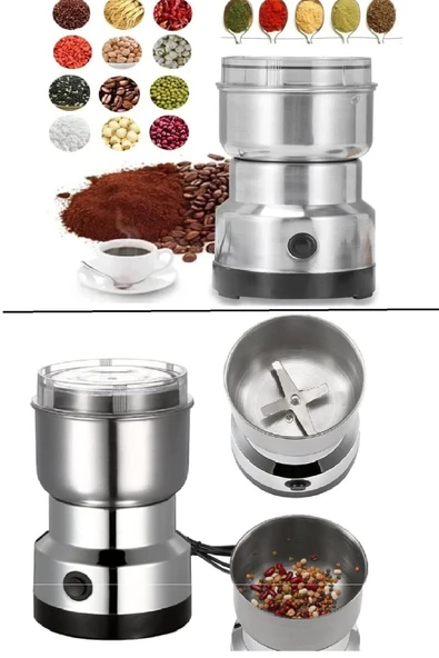 4 Bıçaklı Elektrikli Öğütücü Blender Kahve Fındık Baharat Tahıl Biber Değirmeni ürün görseli 1