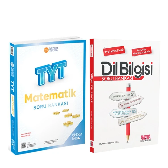 Üç Dört Beş TYT Matematik ve AKM Dil Bilgisi Soru Bankası Seti 2 Kitap ürün görseli 1