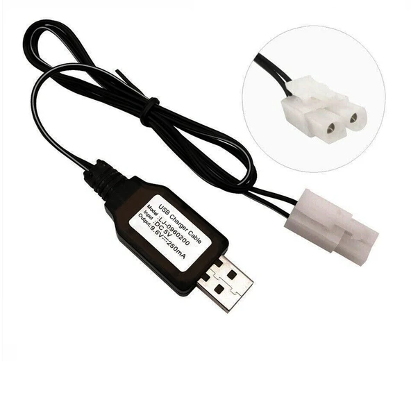 9.6V NI-CD / NI-MH Oyuncak Bataryası USB Şarj Kablosu ürün görseli 1