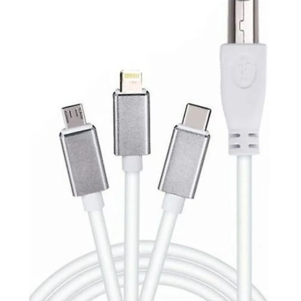 ZR362 Ads 501 Type-C 3 İn 1 Yazıcı Kablosu ürün görseli 1