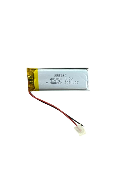402050 3.7V 400mAh Li-Polymer Pil (Devreli/1.5A) ürün görseli 1