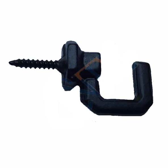 Vidalı Kanca, Askı Büyük - 15x23mm, Siyah - 100 Adet ürün görseli 1
