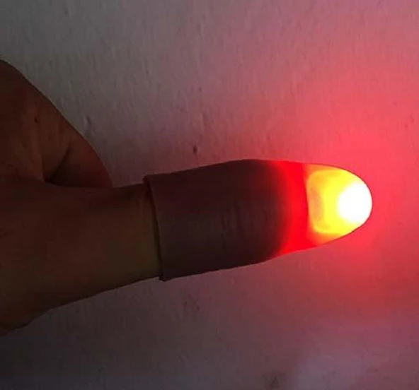 Led Işıklı Renkli Sihirli Parmak Işıklı Parmak Şaka Parmak 1 Adet ürün görseli 1