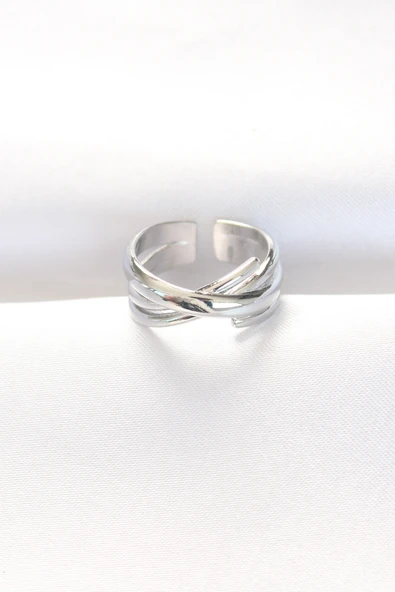 Kalın Silver Renk Ayarlanabilir Yüzük TJ-BYK3102 ürün görseli 1