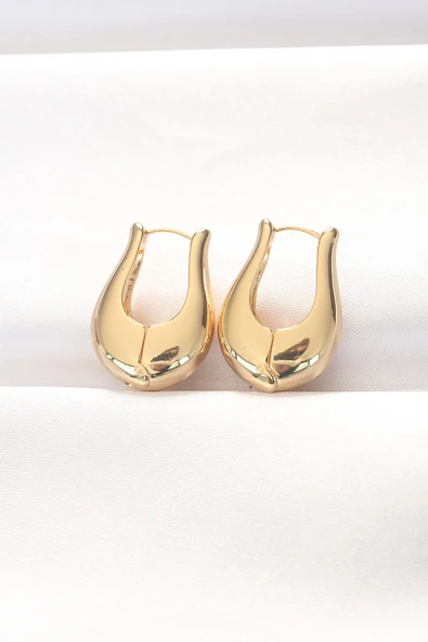 Pirinç Gold Renk Bombeli Küpe TJ-BKP8878 ürün görseli 1