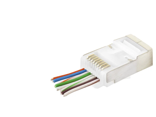 Cat6E Ez Rj45 Metal Konnektör 100 Adet Plastik Kutu - Beyaz ND2422 ürün görseli 1