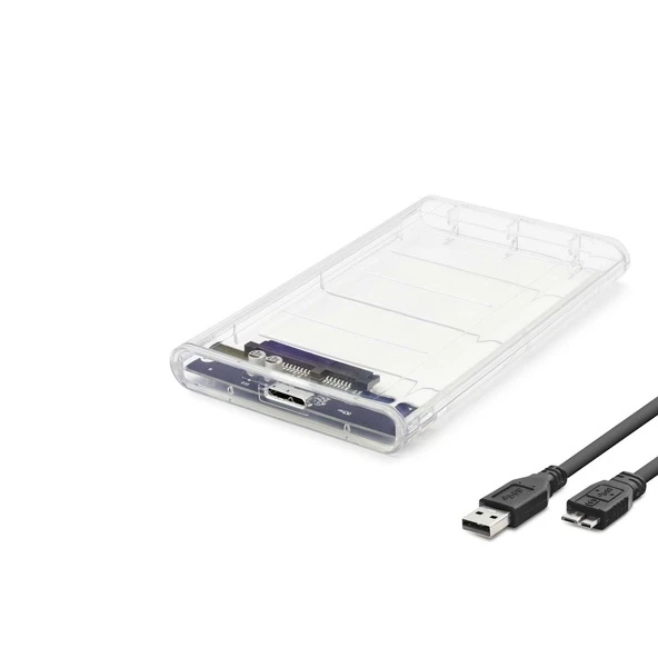 Hdd Kutu Usb3.0 Plastik Sata 2.5" Transparent HDX1760 ürün görseli 1