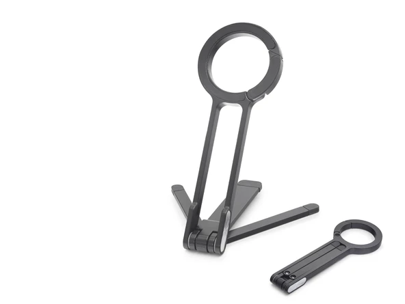 Manyetik Katlanir Masaüstü Telefon Standi Metal - Siyah ND8030 ürün görseli 1