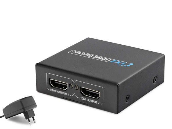 Hdmi Splitter 1080P 3D 1 In 2 Out - Siyah HDX1284 ürün görseli 1