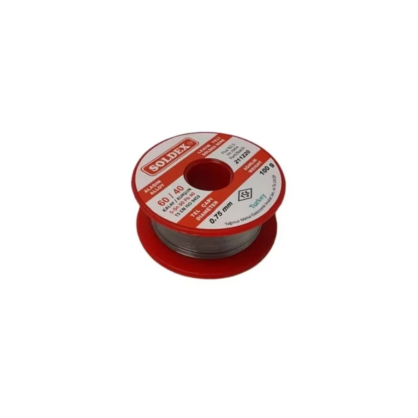 60/40 Lehim Teli 100 gr 0,75 mm (Sn:60 / Pb:40) ürün görseli 1
