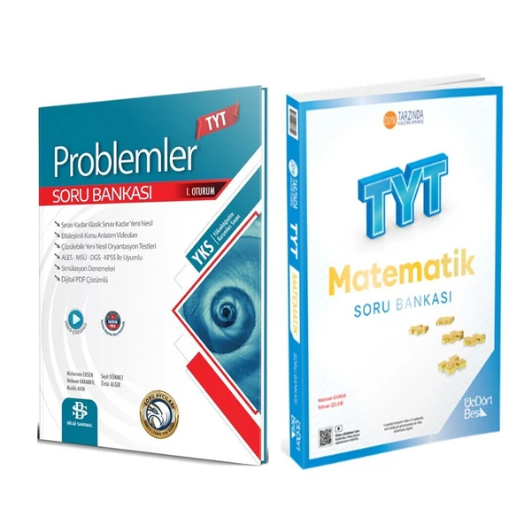 Üç Dört Beş TYT Matematik ve Bilgi Sarmal Problemler Soru Bankası 2 Kitap Set ürün görseli 1