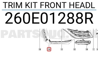 Renault Symbol Ön Far Kaşı Set 2012-  (Oem No:  260E01288R) ürün görseli 1
